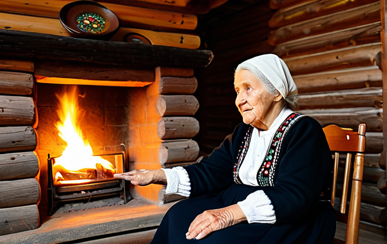 **
"A wise, fully clothed elderly woman in traditional Lithuanian clothing, telling stories around a warm fireplace in a cozy wooden cabin, decorated with folk art. Safe for work, appropriate content, professional, modest, family-friendly, perfect anatomy, natural proportions, well-formed hands, proper finger count, natural pose, warm lighting, detailed background."
**